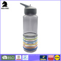 Sports Water Bottle with Thin Silicone Band